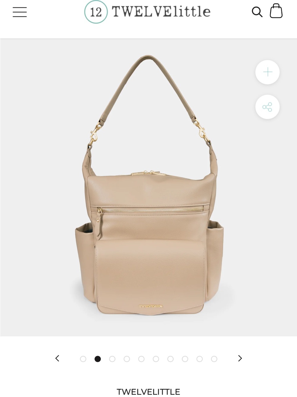 TwelveLittle Beige Leather Hobo Bag